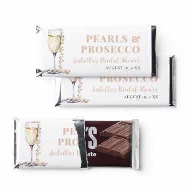 Elegant Gold Pearls and Prosecco  Hershey Bar Favors