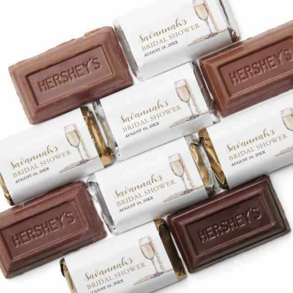 Elegant Gold Pearls and Prosecco  Hershey's Miniatures