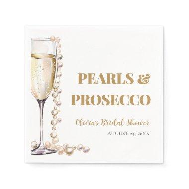 Elegant Gold Pearls and Prosecco  Napkins