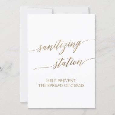 Elegant Gold Sanitizing Station Table Sign Invitations