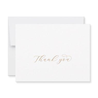 Elegant Gold Script Thank You Invitations