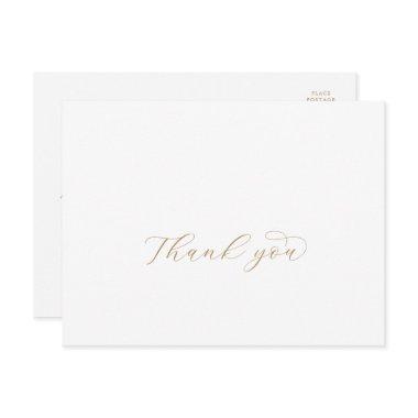 Elegant Gold Script Thank You PostInvitations