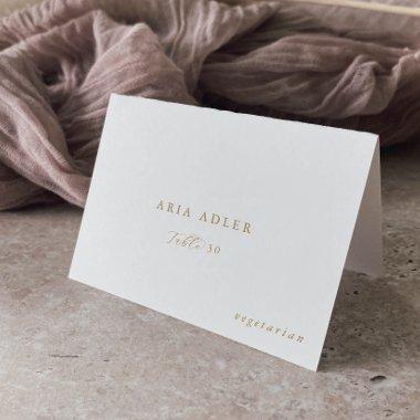 Elegant Gold Script Wedding Menu Option Place