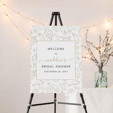 Elegant Gold Sea Ocean  Welcome Foam Board