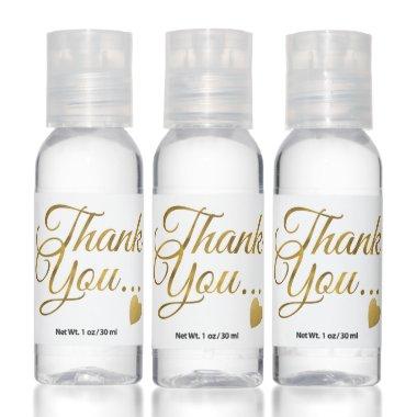 Elegant Gold Thank You Hand Sanitizer