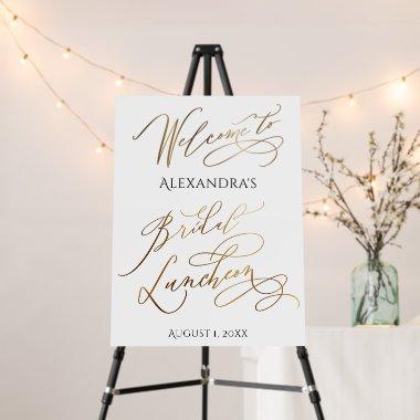 Elegant Gold Typography Bridal Luncheon Welcome Foam Board