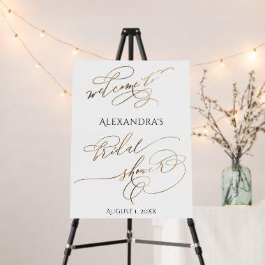 Elegant Gold Typography Bridal Shower Welcome Sign