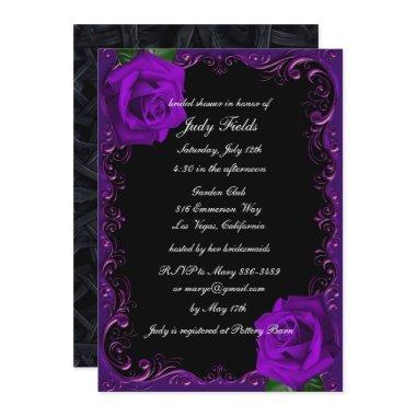 Elegant Goth Purple Roses