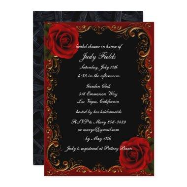 Elegant Goth Red Roses