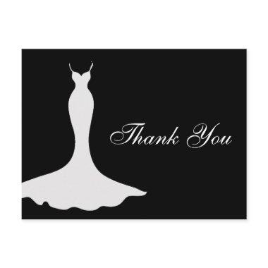 Elegant Gown Bridal Shower Thank You PostInvitations