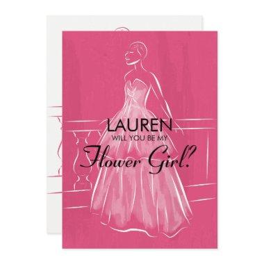 Elegant Gown Will You Be My Flower Girl