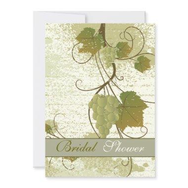 Elegant grapevine fall wedding bridal shower Invitations