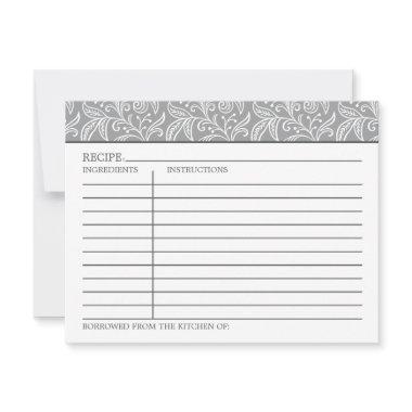 Elegant Gray and White Floral Lace Recipe