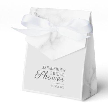 Elegant Gray Marble Pattern Bridal Shower Favor Boxes
