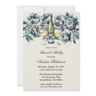 Elegant Green & Gray Bouquet Brunch and Bubbly