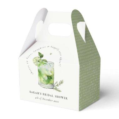 Elegant Green Margarita Cocktail  Favor Boxes