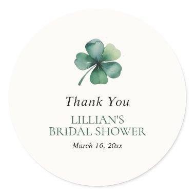 Elegant Green Shamrock  Classic Round Sticker