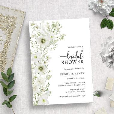Elegant Greenery Bridal Shower Invitations