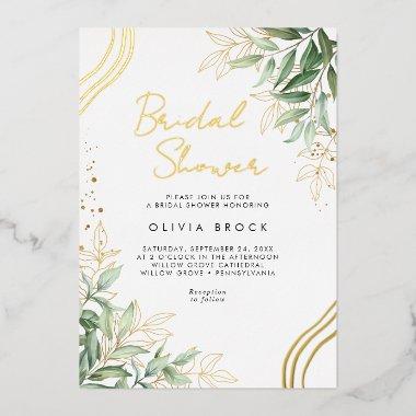 Elegant Greenery Eucalyptus Modern  Foil