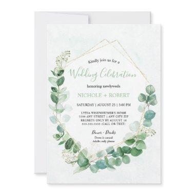 Elegant Greenery + Gold Wedding Celebration