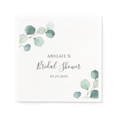 Elegant Greenery Rustic Eucalyptus  Napkins