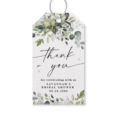 Elegant Greenery Rustic Eucalyptus Thank You Favor Gift Tags