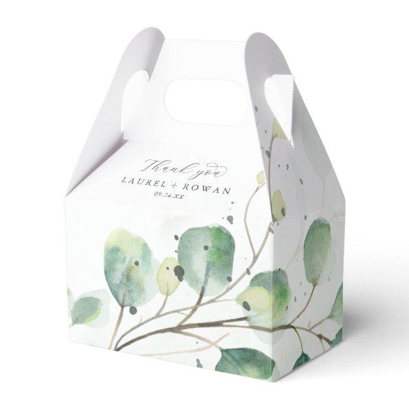 Elegant Greenery Thank You Favor Box