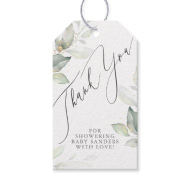 Elegant Greenery Thank you Tag for any Party