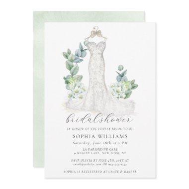 Elegant Greenery Wedding Dress