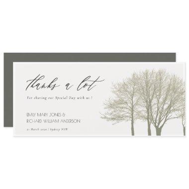 ELEGANT GREY GOLD FALL AUTUMN TREES THANK YOU