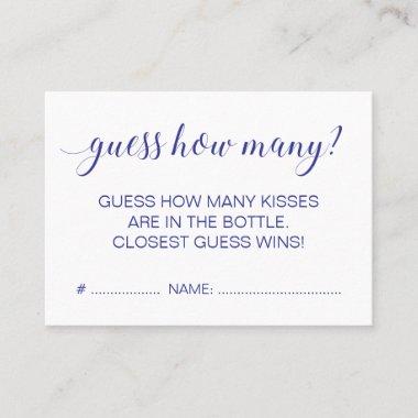 Elegant Guess How Many Blue Bridal Shower Game Business Invitations