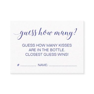 Elegant Guess How Many Blue Bridal Shower Game Business Invitations