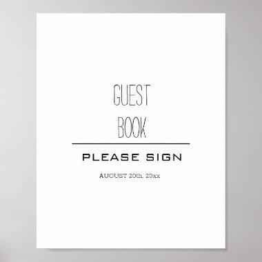 Elegant Guest Book Sign Poster