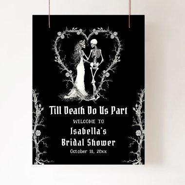 Elegant Halloween Skeleton  Welcome Poster