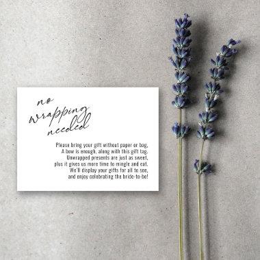 Elegant Handwriting No Wrapping Needed, White Enclosure Invitations