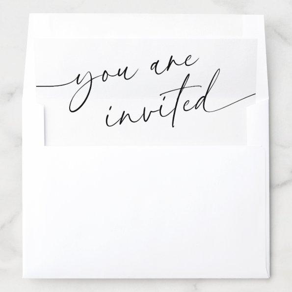 Elegant Handwritten Script  Envelope Liner