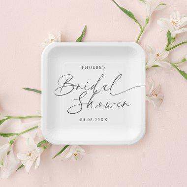 Elegant Handwritten Script  Paper Plates