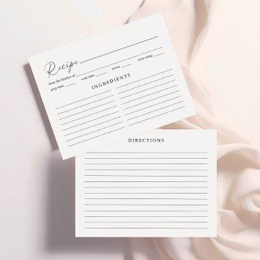 Elegant Handwritten Script  Recipe Enclosure