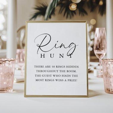 Elegant Handwritten Script  Ring Hunt Poster