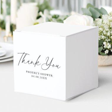 Elegant Handwritten Script  Square Favor Boxes