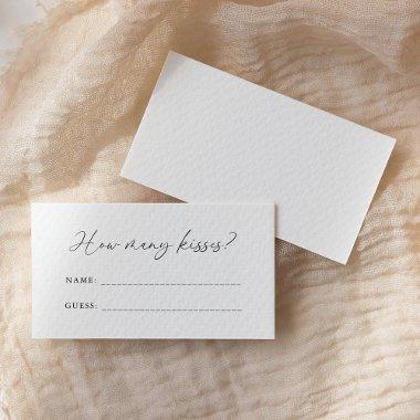 Elegant Handwritten Script How Many Kisses Game Enclosure