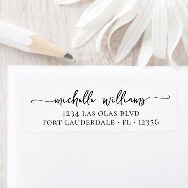 Elegant Handwritten Script Return Address Labels