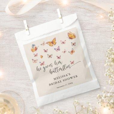 Elegant He Gives Me Butterflies  Favor Bag