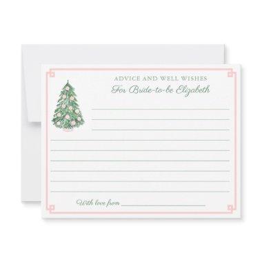 Elegant Holidays Pink Green Advice For Bride Invitations