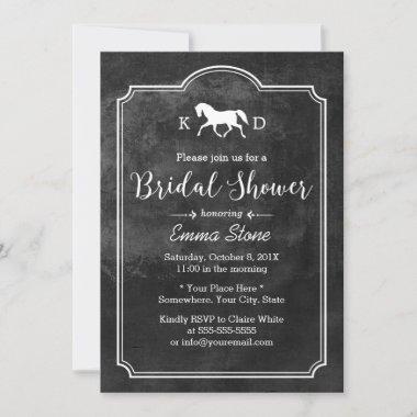 Elegant Horse Wedding Bridal Shower Invitations