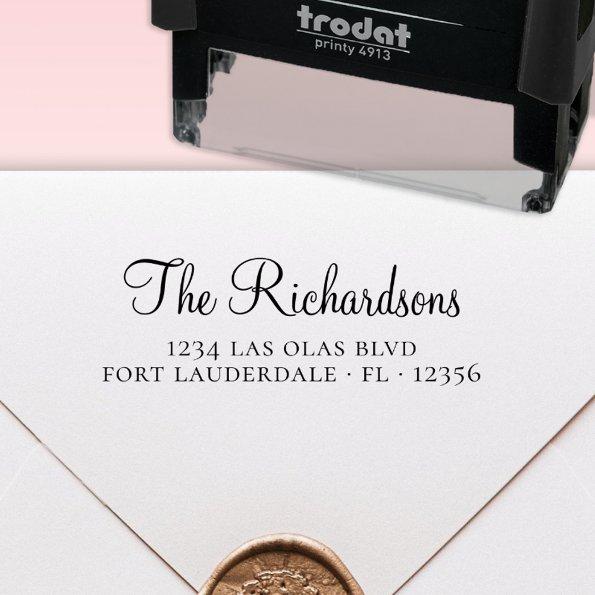 Elegant Housewarming Script Return Address Self-inking Stamp