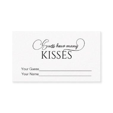 Elegant How Many Kisses Bridal Shower Game Enclosure Invitations