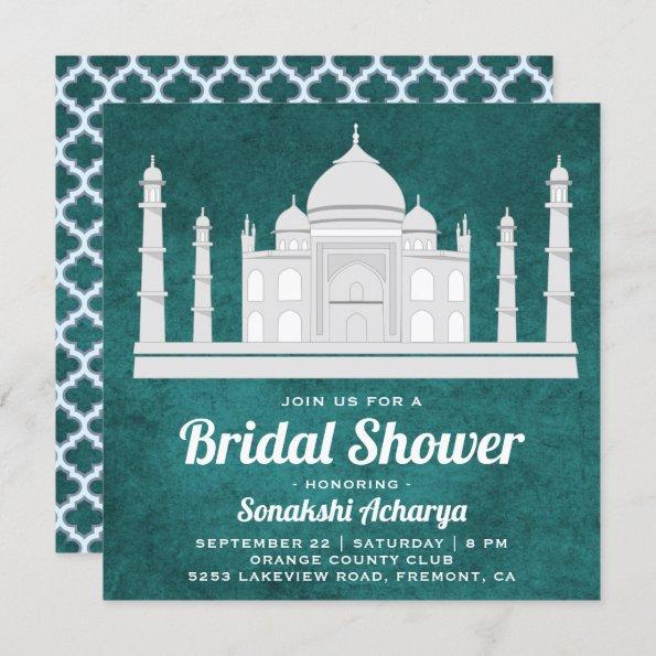 Elegant Indian Taj Mahal Bridal Shower Invitations