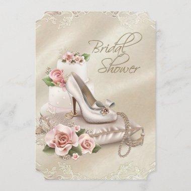 Elegant Ivory Bridal Shower Invitations