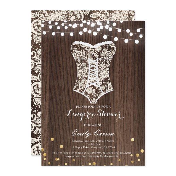 Elegant lace lingerie shower Invitations